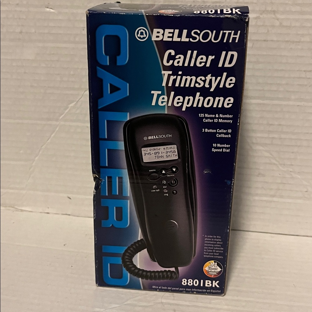 Vintage Bellsouth Bell South Caller ID Telephone 8801 BK with Box